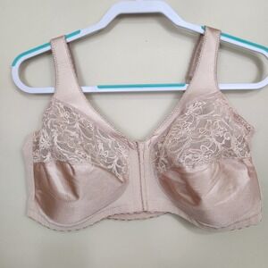 GLAMORISE MagicLift Front-Closure Support Wirefree Bra 1200 Beige Cafe SZ 44C